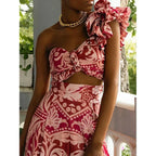 Conjunto Maiô Saída De Praia Julienne Braga