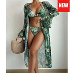 Biquíni Cintura Alta Conjunto Saída De Praia 3 Peças Linha New Hot