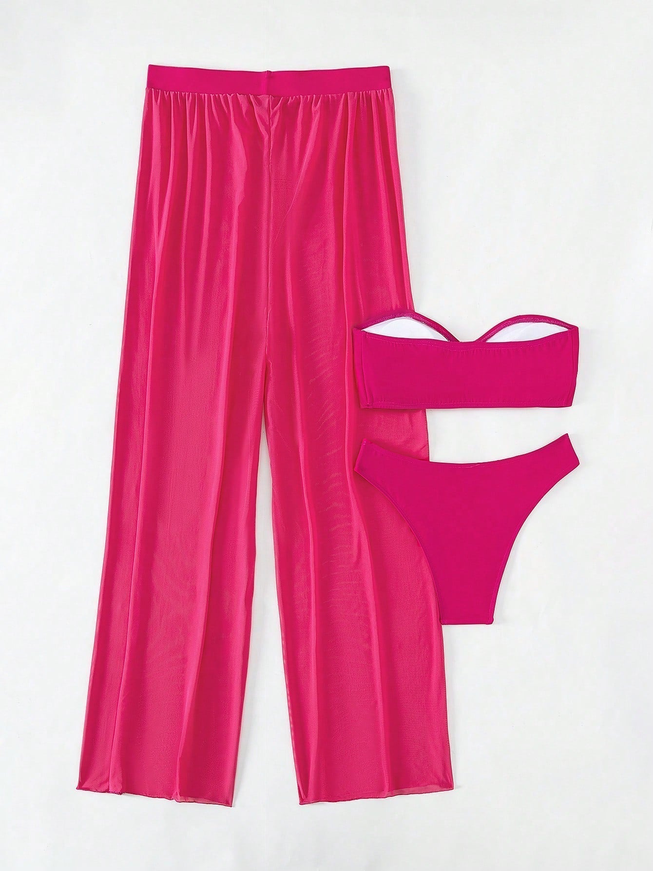 Conjunto Biquini Saída De Praia Com Calça