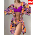 Biquíni Cintura Alta Conjunto Saída De Praia 3 Peças Linha New Hot