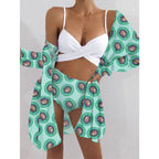 Conjunto Biquíni Com Saída De Praia 3 Peças